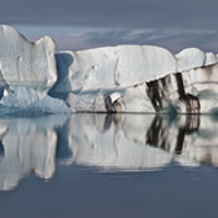 Buy canvas prints of Iceland Iceberg panorama by mark humpage