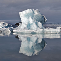 Buy canvas prints of Iceland iceberg reflections panorama by mark humpage