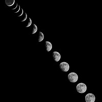 Buy canvas prints of All Moon Phases by mark humpage