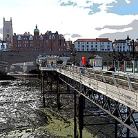 Buy canvas prints of Cromer Pier Town by mark humpage