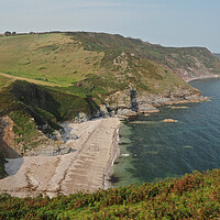 Buy canvas prints of Devon Cliffs Beach and Sea by mark humpage