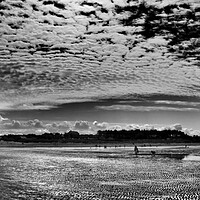Buy canvas prints of Old Hunstanton beach, Norfolk, black and white  by mark humpage