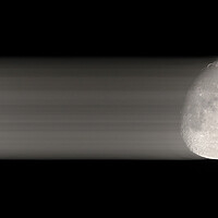 Buy canvas prints of Moon with shadow trail by mark humpage