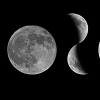 Buy canvas prints of Moon 2021 black and white by mark humpage