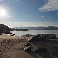 Buy canvas prints of North Wales coast with sand, sea and sunshine by mark humpage