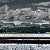Buy canvas prints of North Wales Coast with sand, sea and clouds by mark humpage