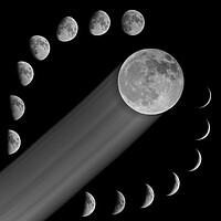 Buy canvas prints of Moon phases by mark humpage