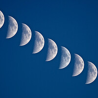 Buy canvas prints of Crescent Moon Multiple by mark humpage