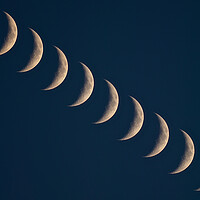 Buy canvas prints of Crescent moons in line by mark humpage