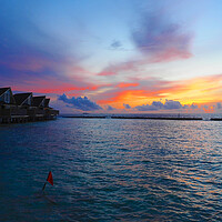 Buy canvas prints of Sunset in Maldives by mark humpage
