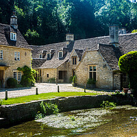 Buy canvas prints of Quaint old houses in Castle Coombe, Wiltshire, UK. by Peter Jarvis