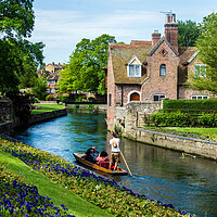 Buy canvas prints of River Stour at Canterbury by Peter Jarvis