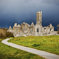Buy canvas prints of Quin Abbey by Peter Jarvis