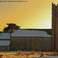 Buy canvas prints of Chediston Church in the Snow by Bill Simpson