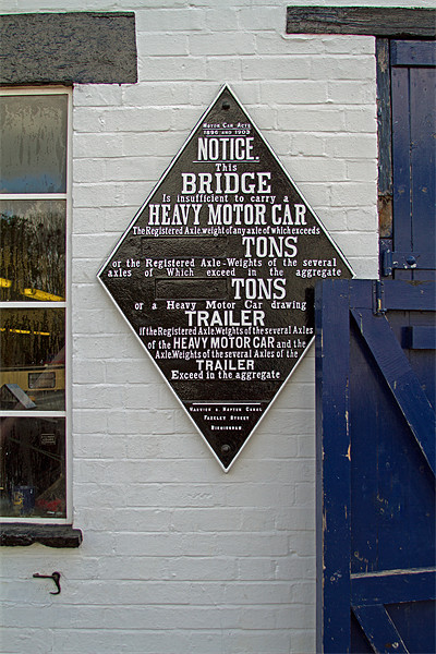 Bridge Weight Sign Picture Board by Bill Simpson
