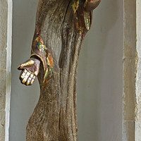 Buy canvas prints of Saint Andrew Wooden Sculpture by Bill Simpson