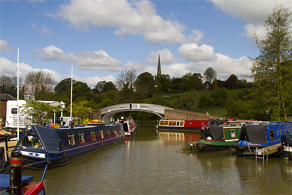 Canal Boats At Braunston Locks Picture Board by Bill Simpson