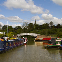 Buy canvas prints of Canal Boats At Braunston Locks by Bill Simpson