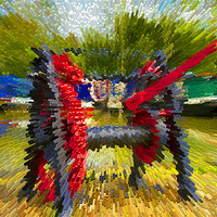 Buy canvas prints of Abstract Winch at Braunston by Bill Simpson