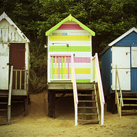 Buy canvas prints of Beach Huts at Wells Next to Sea 3 by Bill Simpson
