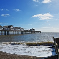 Buy canvas prints of Southwold Pier and Groyne by Bill Simpson