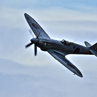 Buy canvas prints of Supermarine Spitfire Watercolour Texture by Bill Simpson