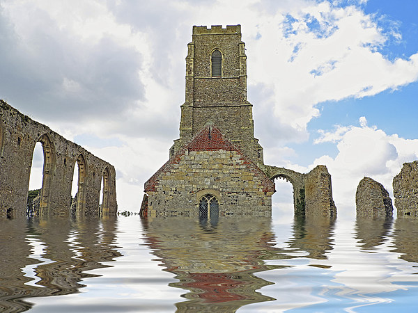 St Andrews Covehithe Floodfilter Picture Board by Bill Simpson