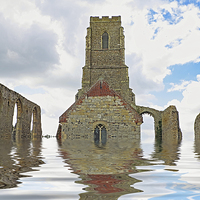 Buy canvas prints of St Andrews Covehithe Floodfilter by Bill Simpson