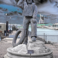 Buy canvas prints of Lowestoft Lifeboat Memorial by Bill Simpson