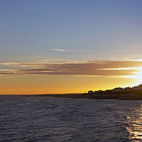 Buy canvas prints of Sunset over Southwold by Bill Simpson