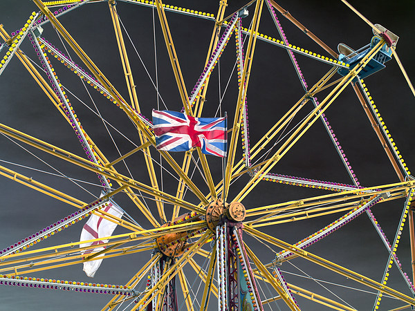 Ferris Wheel and Flags Picture Board by Bill Simpson