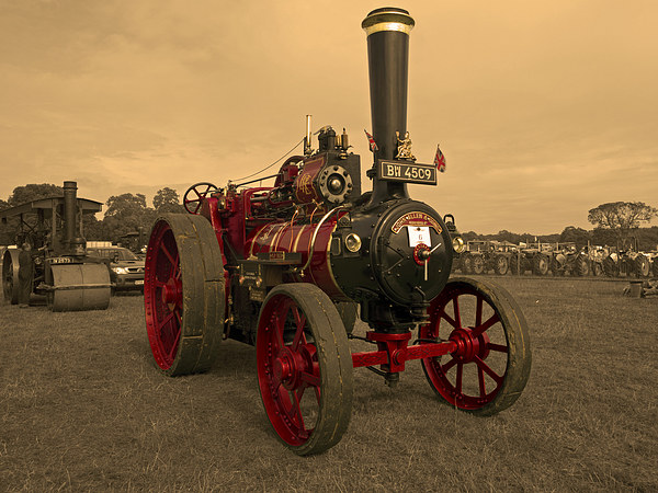 Steam Traction Engine Picture Board by Bill Simpson