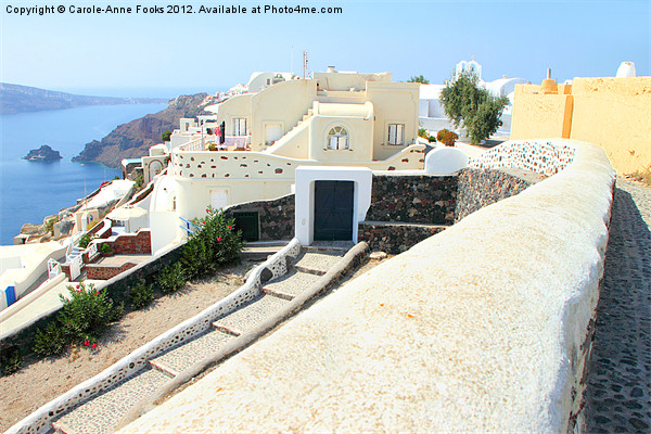 Oia Village, Santorini, Greece Picture Board by Carole-Anne Fooks