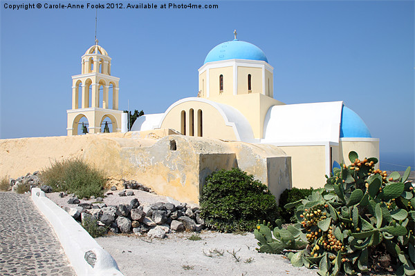 Church, Oia, Santorini, Greece Islands Picture Board by Carole-Anne Fooks