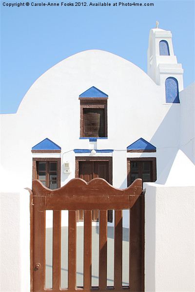 Church, Oia, Santorini Picture Board by Carole-Anne Fooks