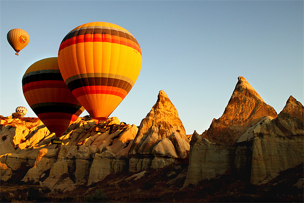 Hot Air Balloons in Goreme Turkey Picture Board by Carole-Anne Fooks
