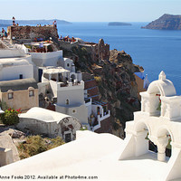 Buy canvas prints of Oia and the Caldera, Santorini, Greece by Carole-Anne Fooks