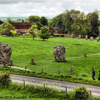Buy canvas prints of Avebury Village and Stone Circle by Carole-Anne Fooks