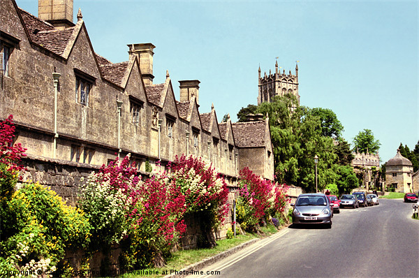 Alms Houses Chipping Campden Picture Board by Carole-Anne Fooks