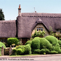 Buy canvas prints of Thatched Cottage Chipping Campden by Carole-Anne Fooks