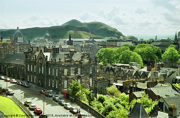 Edinburgh City and Arthurs Seat Picture Board by Carole-Anne Fooks