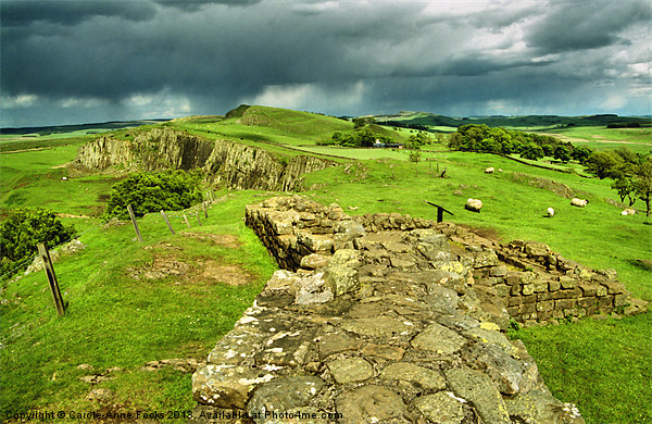 Approaching storm Hadrians Wall Picture Board by Carole-Anne Fooks
