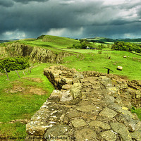Buy canvas prints of Approaching storm Hadrians Wall by Carole-Anne Fooks