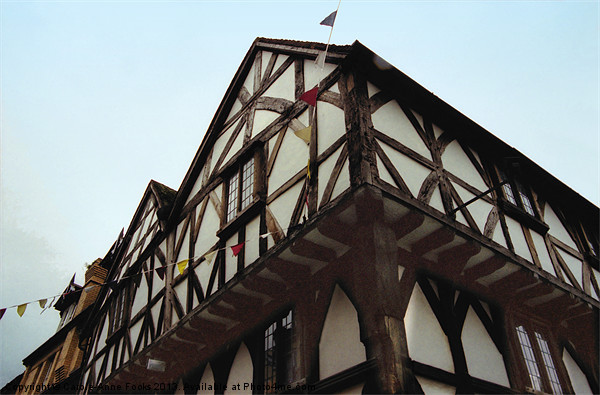 Ludlow Half Timbered Tudor Building Picture Board by Carole-Anne Fooks