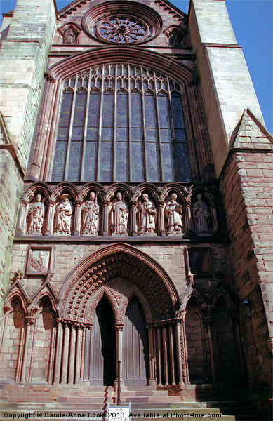 The Great West Doors Lichfield Cathedral Picture Board by Carole-Anne Fooks
