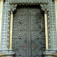 Buy canvas prints of Great Bronze Doors Westminster Abbey by Carole-Anne Fooks