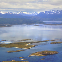 Buy canvas prints of The Beagle Channel Aerial by Carole-Anne Fooks