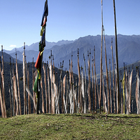 Buy canvas prints of Prayer Flags in the Eastern Himalaya by Carole-Anne Fooks