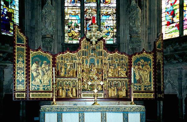 High Altar Lichfield Cathedral England Picture Board by Carole-Anne Fooks