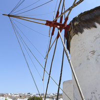 Buy canvas prints of Traditional Windmills on Mykonos by Carole-Anne Fooks